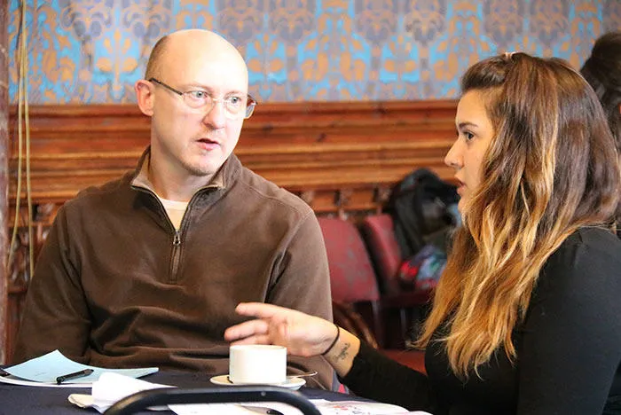 People talking at a social enterprise workshop