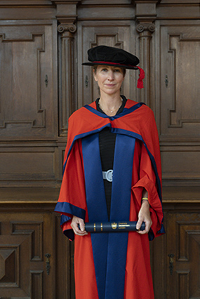 Caroline Haughey holding honorary doctorate