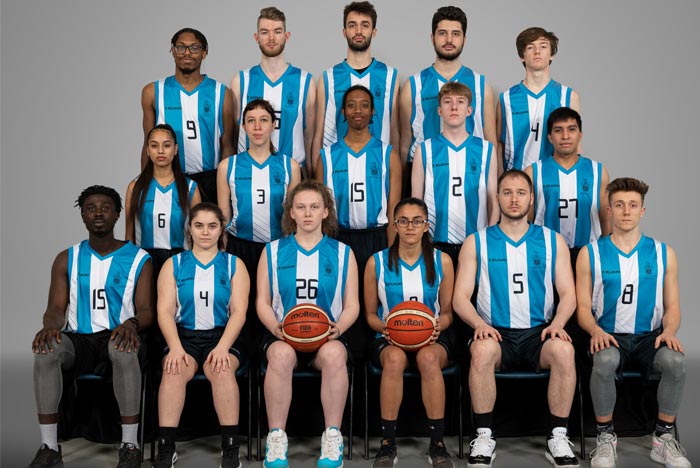 Team photo of the basketball club