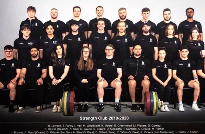 Group photo of the 2019/20 Strength Club