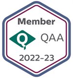 QAA accreditation logo "Member QAA 2022-23"