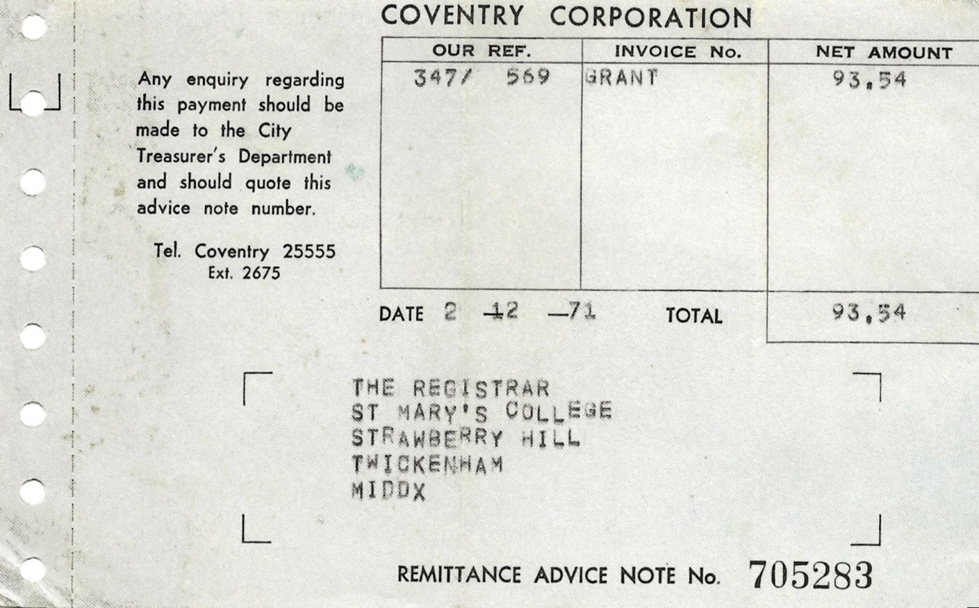 alumni-smu-1971-receipt