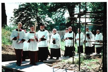 service in semi built chapel 4