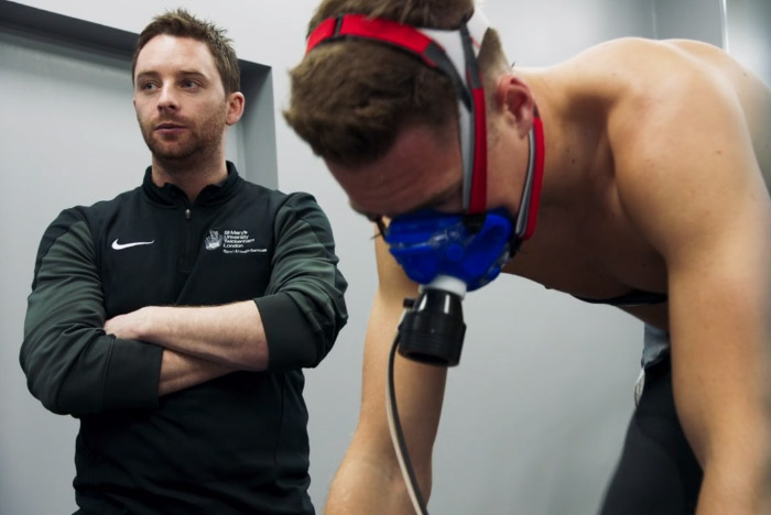 Stoffel Vandoorne performing tests in our sport science labs, as shown on Amazon Prime's GRAND PRIX Driver