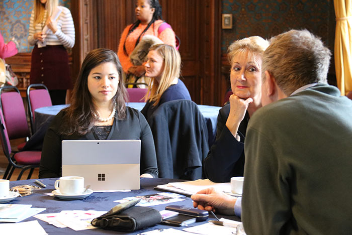 Delegates talking to each other