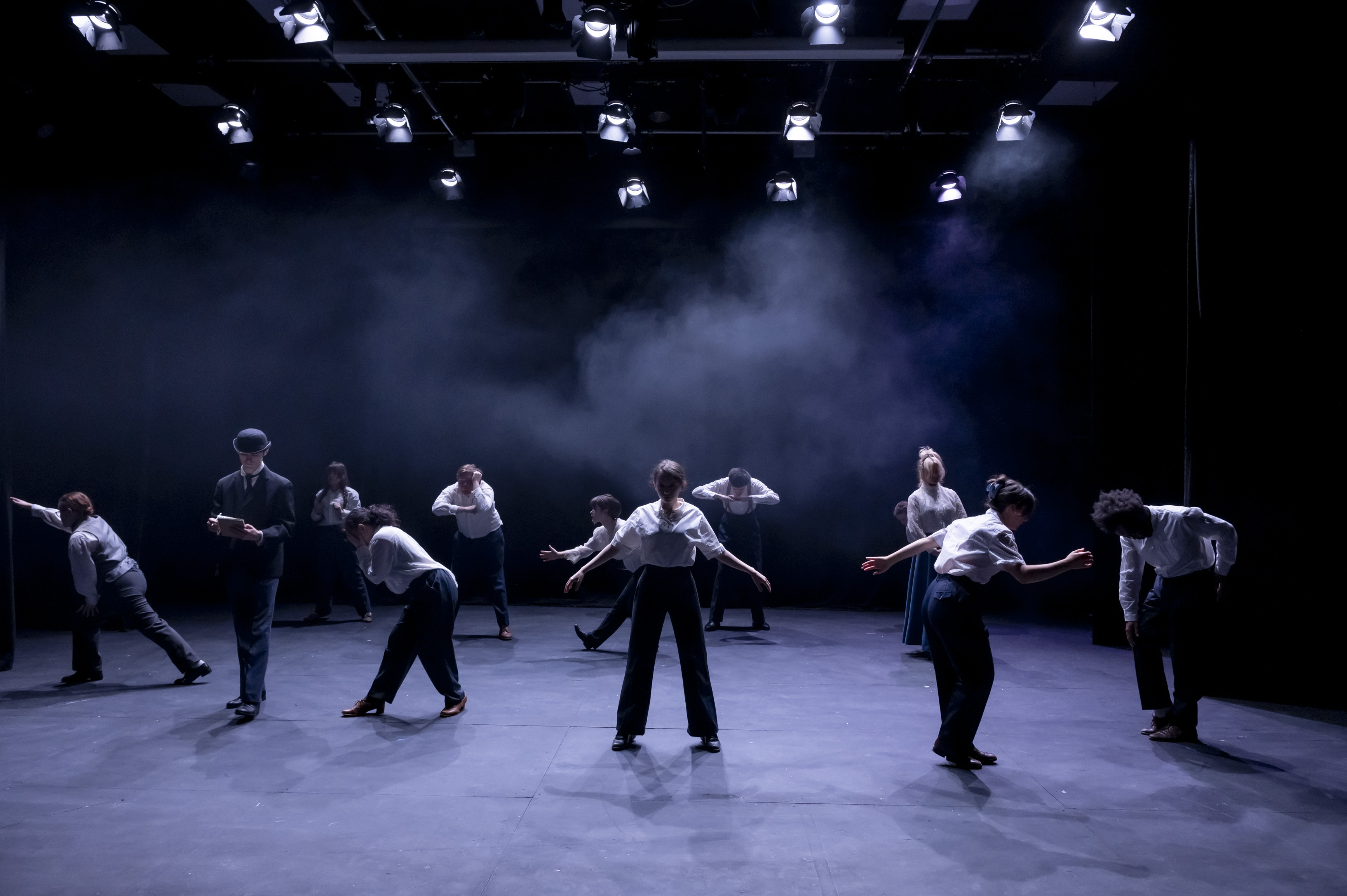 Acting students performing on stage