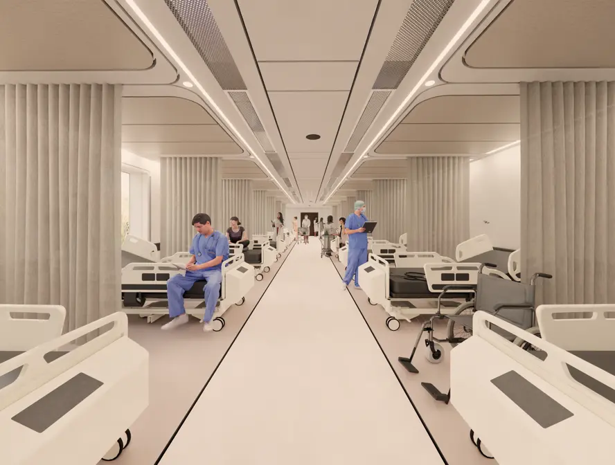 Architect's rendering of medical ward