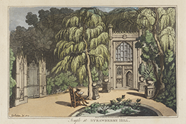  Temple at Strawberry Hill. Thomas Rowlandson. (Lewis Walpole Library)