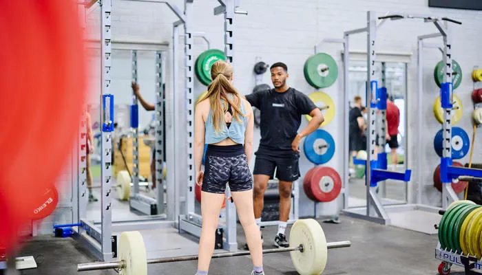 female sports student training