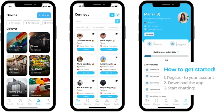 Steps for using Goin
