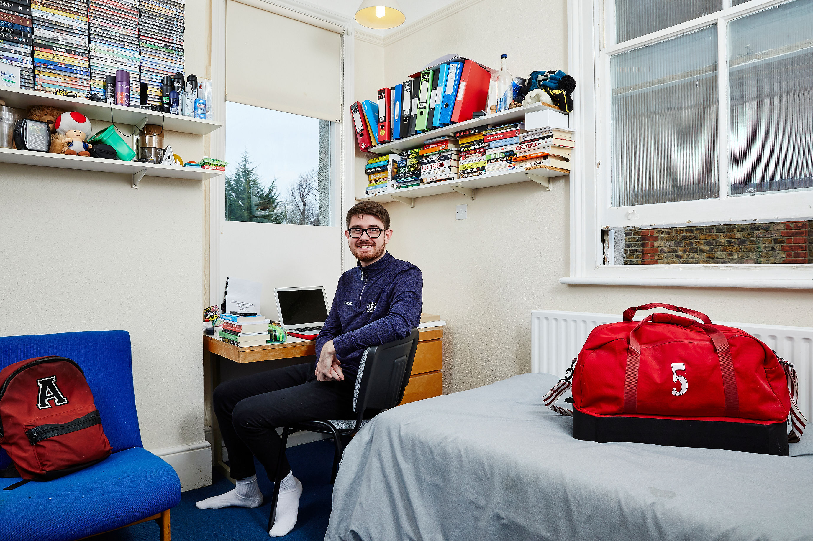 Student in their accommodation.