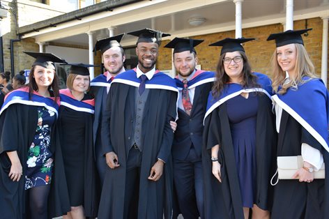 Graduating St Mary's students in robes