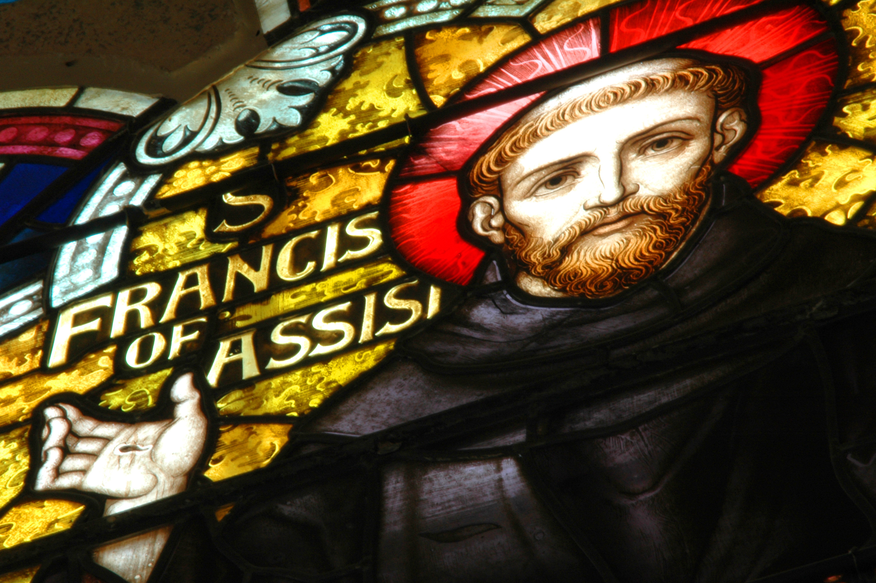 Francis of Assisi stained glass window