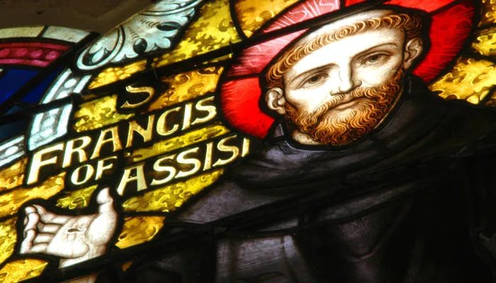 Francis of Assisi stained glass window