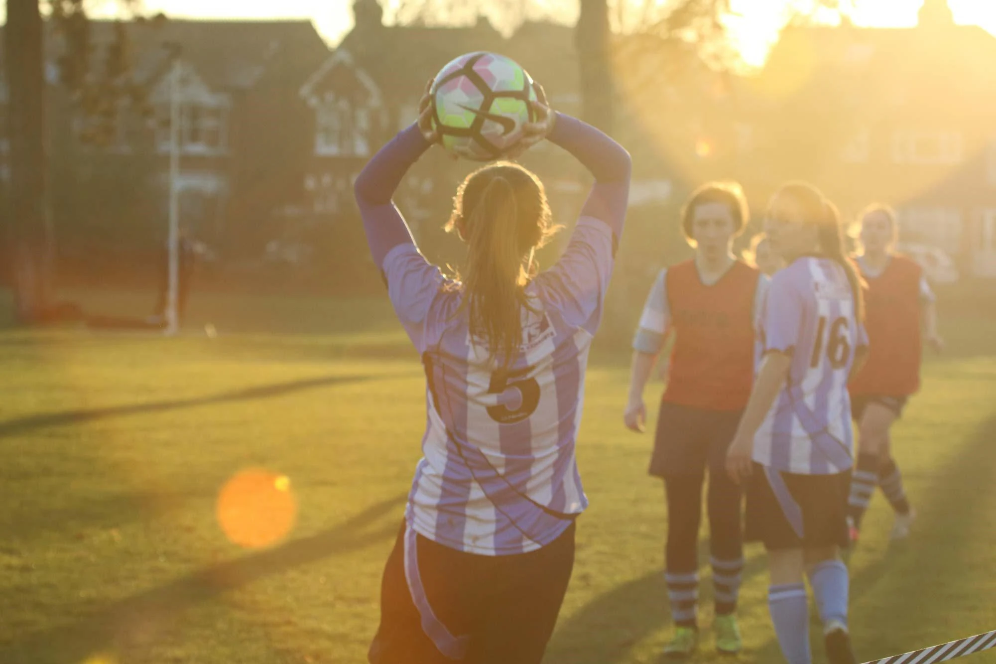 Women playing football