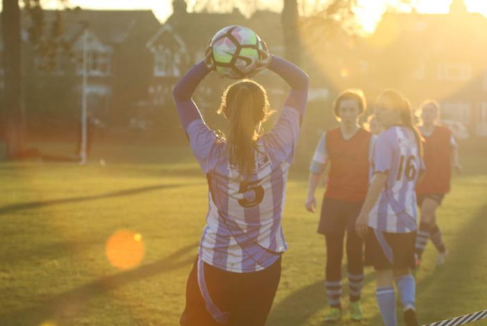 Women playing football