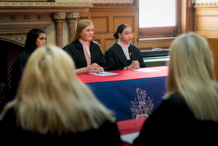 Law students in Moot Court