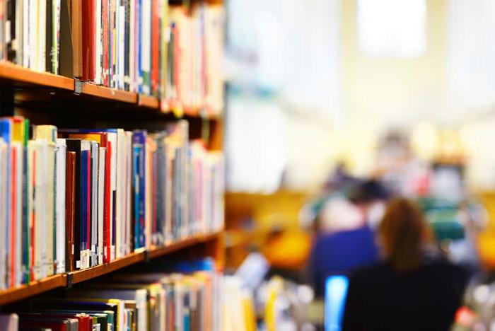 Library Shelves Photo