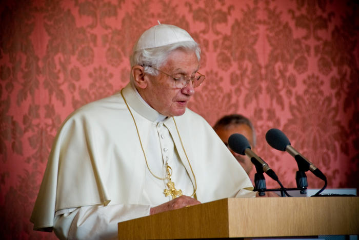 Pope Francis speaking at Waldergrave Drawing Room