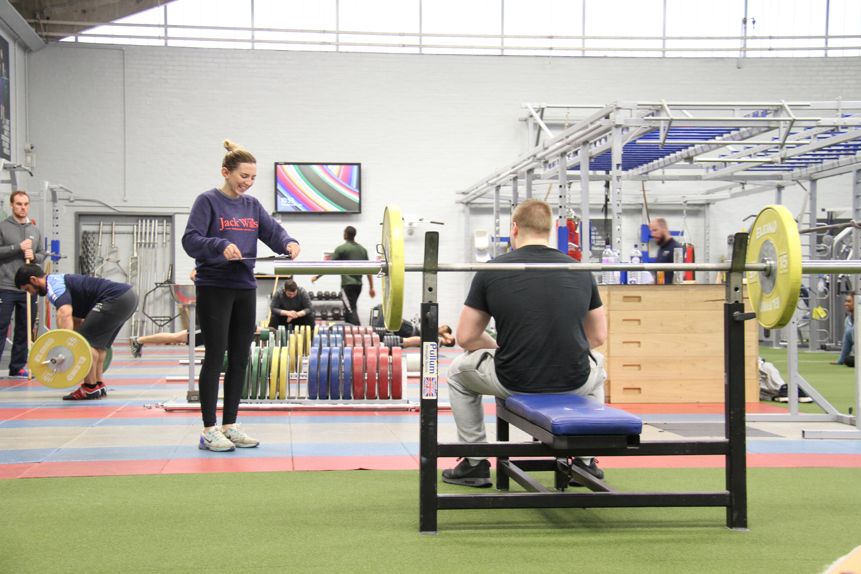 People training in the gym