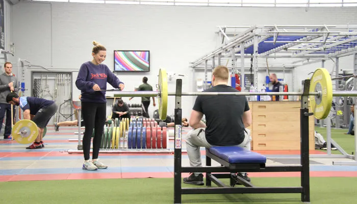 People training in the gym