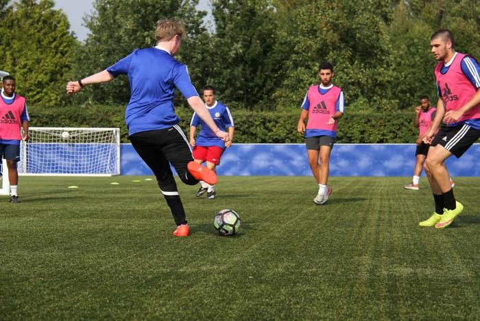 People playing football