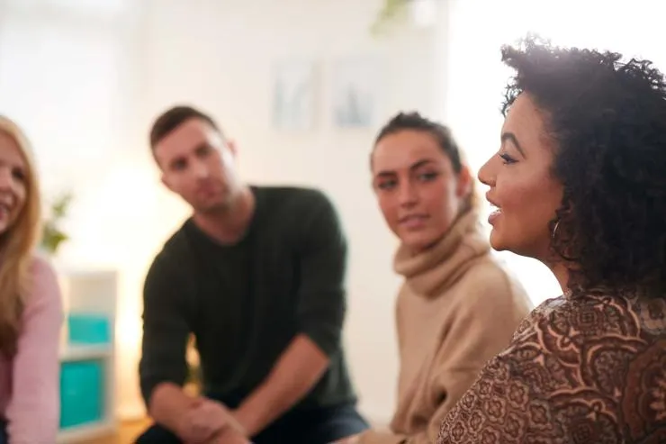 people sitting together for discussion