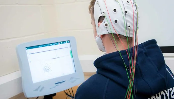 Student in a Psychology Research and Learning Suite