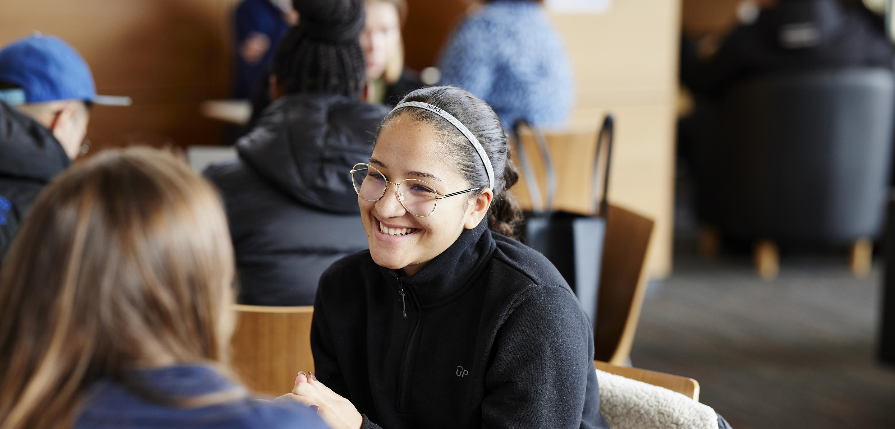 students dv smiling