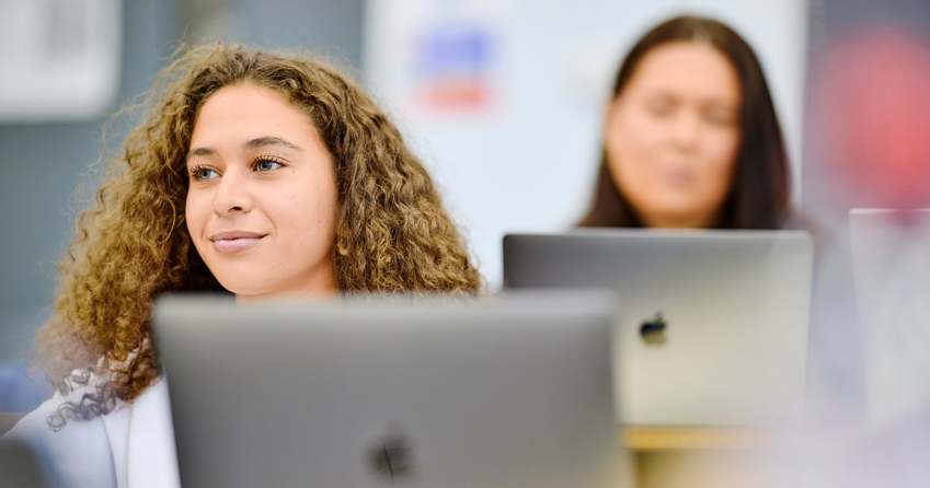 Students on their laptop