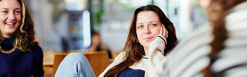 Students sat in the Dolce Vita Cafe
