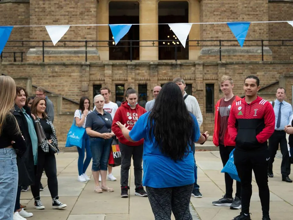 Campus tour on an open day