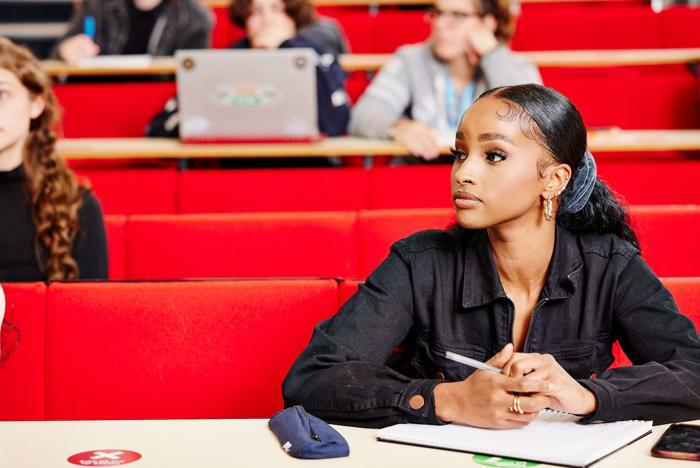 Student in lecture