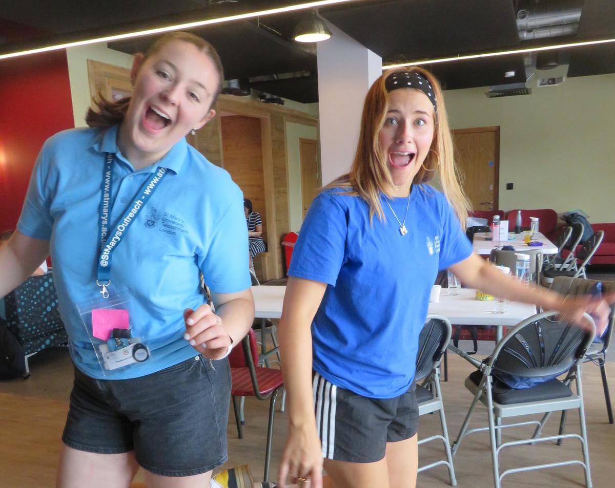 Students enjoying life at St Mary's University, London.