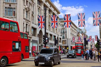 London bus on Oxford Street