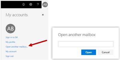 Open Shared Mailbox Option