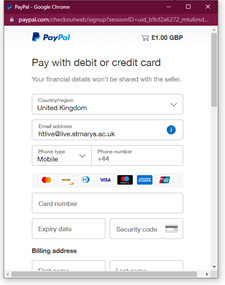 uniflow online paypl with debit