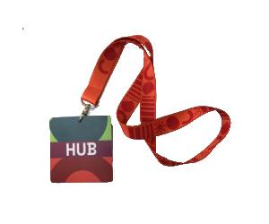 Student Hub lanyard example