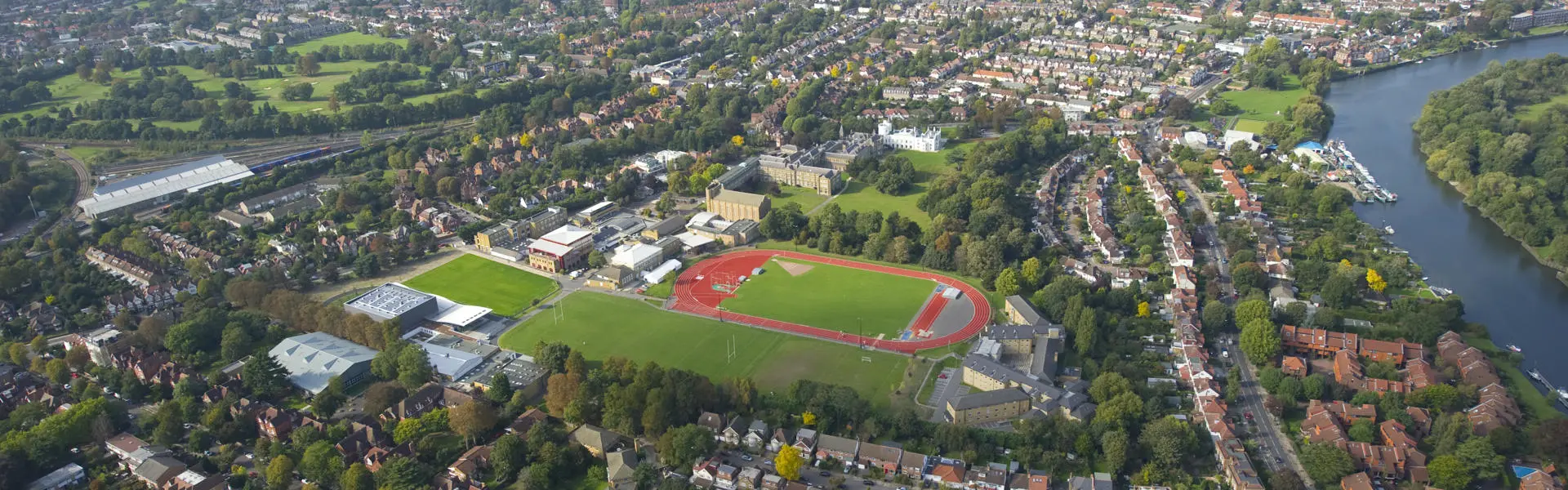 aerial view of SMU campus