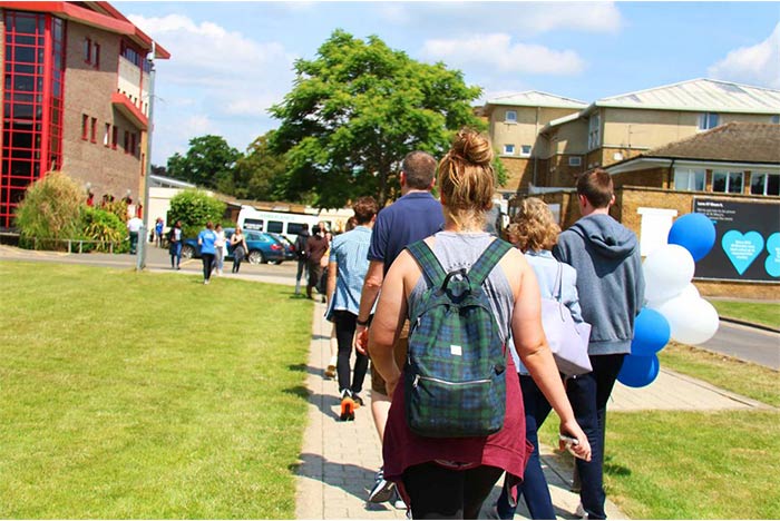 Campus tour at an open day