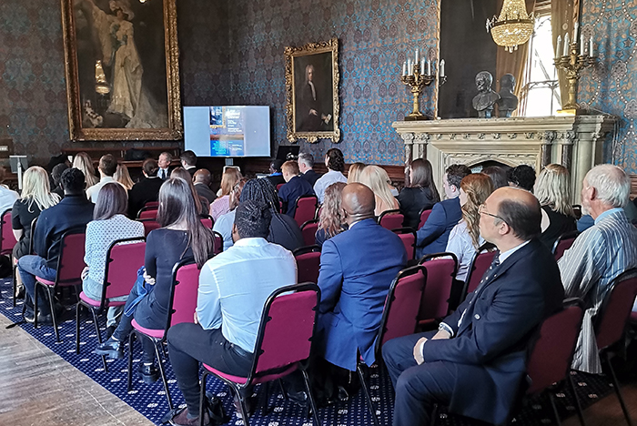 students seated in senior common room facing forwards