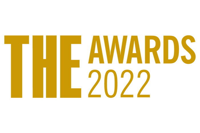 THE Award 2022 text logo in gold font