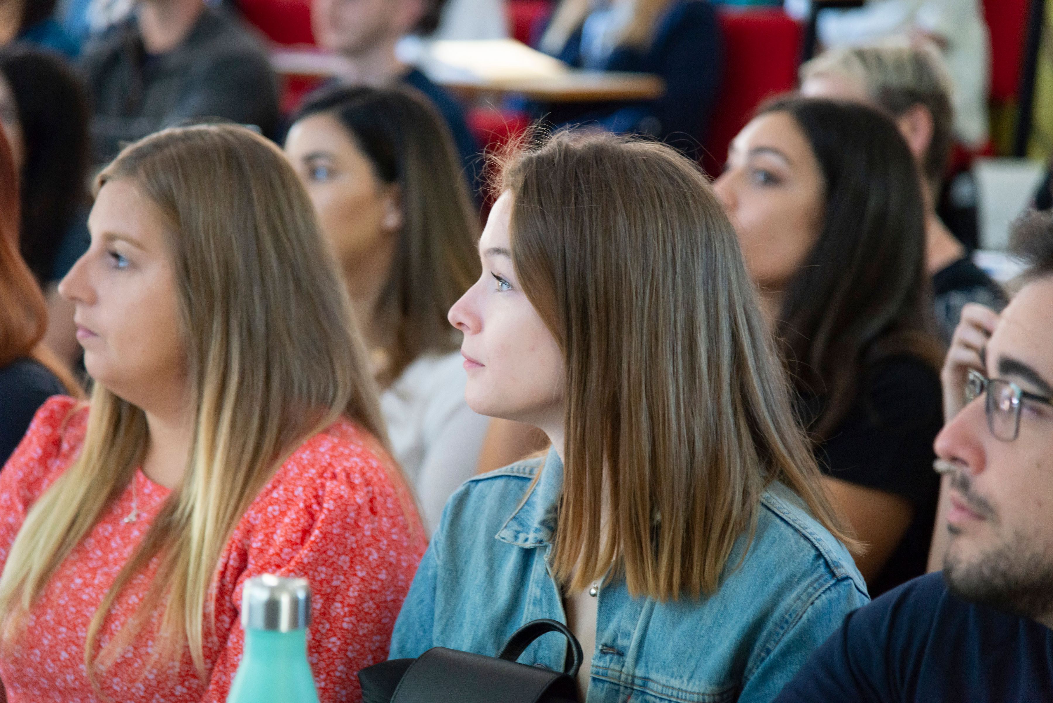 A crowd of PGCE students during their welcome talk