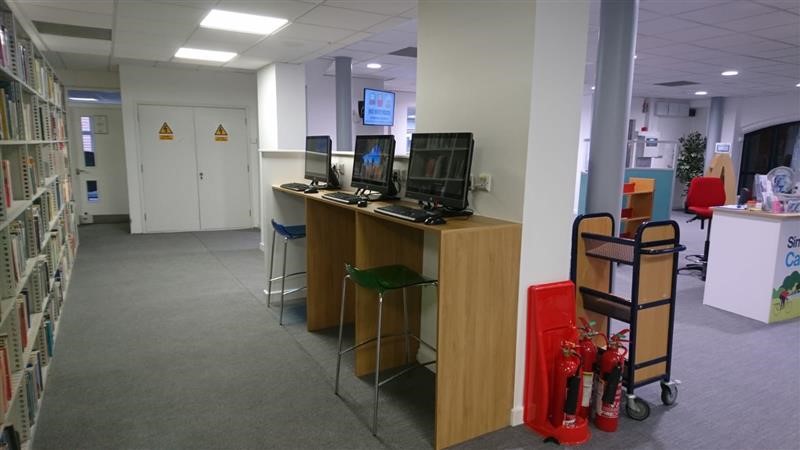 View of the Student Hub phase 1 showing student PCs
