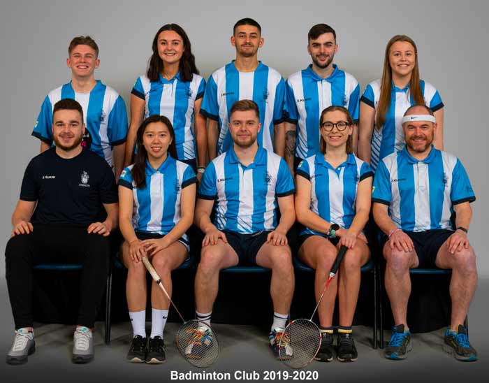 Team photo of the 2019/20 Badminton Club
