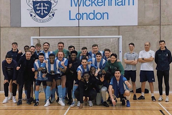 Group photo of the mens futsal team