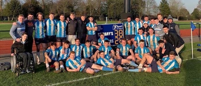 Team photo of the Men's Rugby Union team