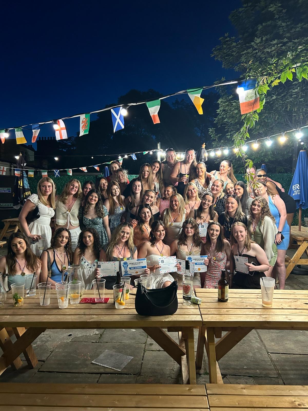 The St Mary's University Netball Team social.