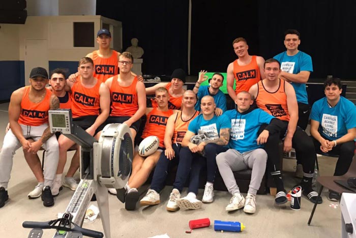 Rugby League club at a charity rowing event