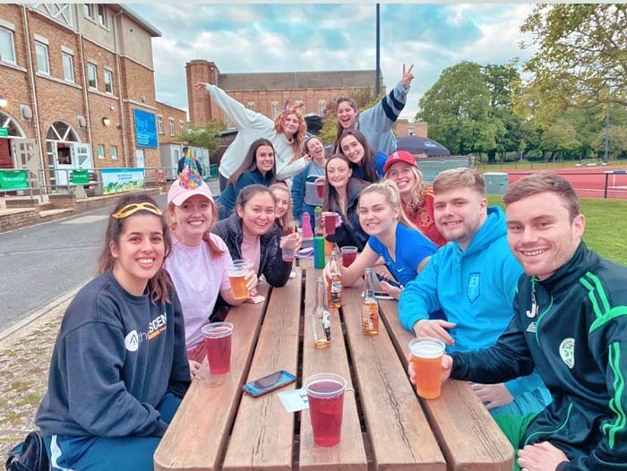 Group photo from a Tennis Club social event